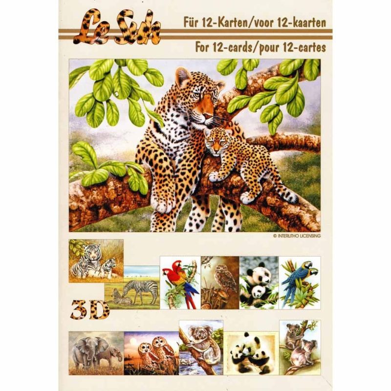 Wild Animals A5 3D Decoupage Craft Book from Le Suh