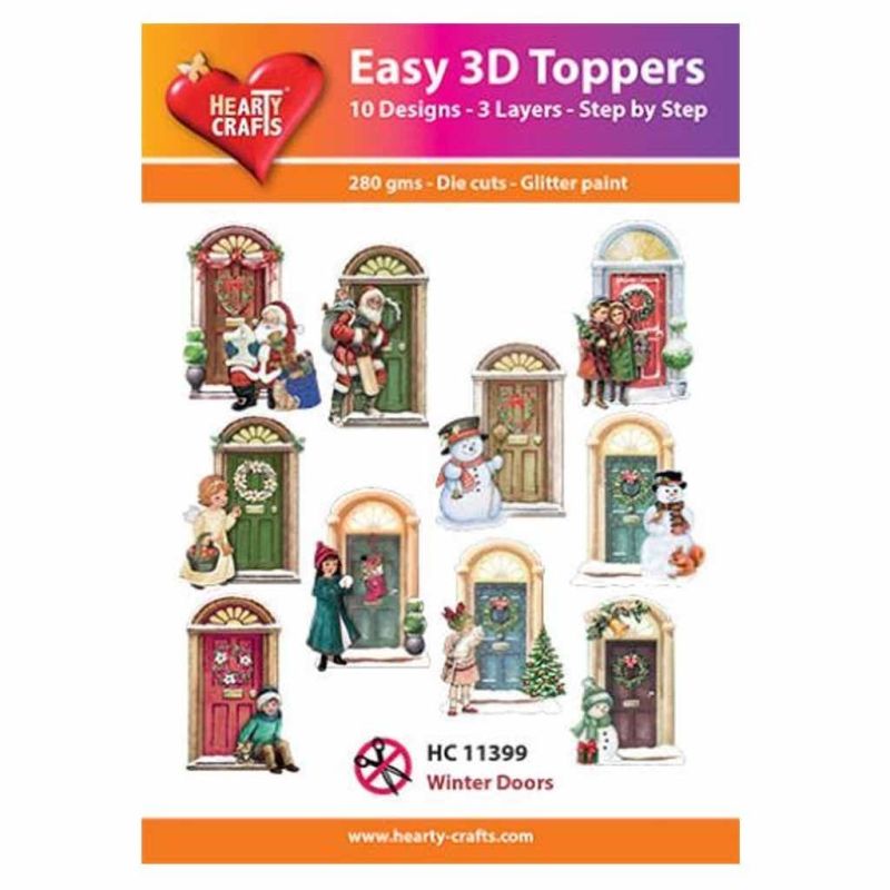 Winter Doors Easy 3D  Craft Toppers for Paper Card Making