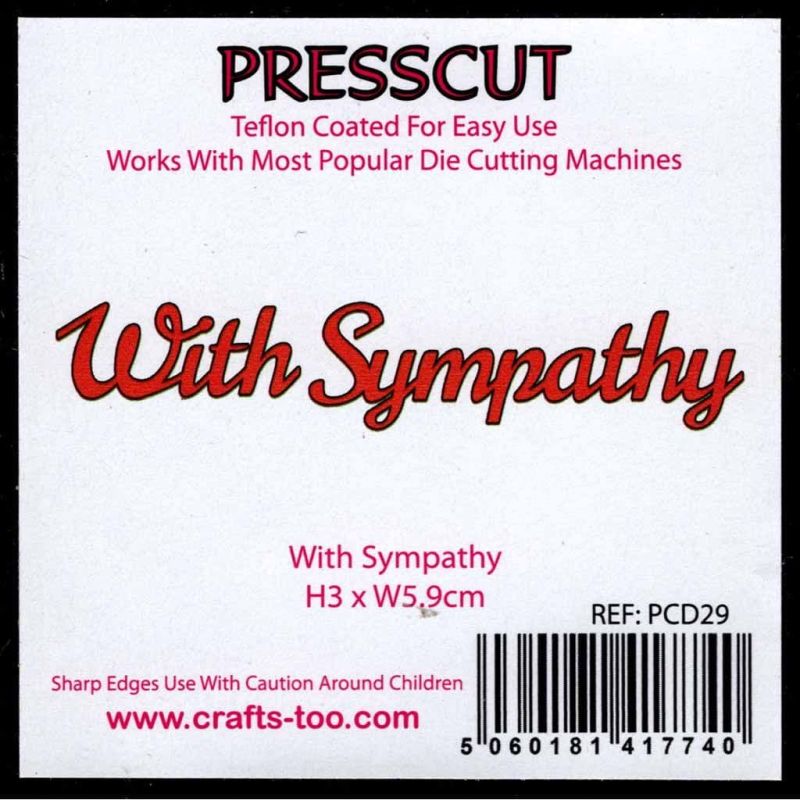 With Sympathy Metal Craft Die for Paper Craft & Cardmaking