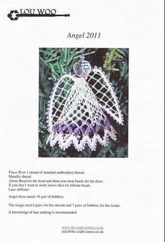 Angel 2012 Torchon Bobbin Lace Pattern