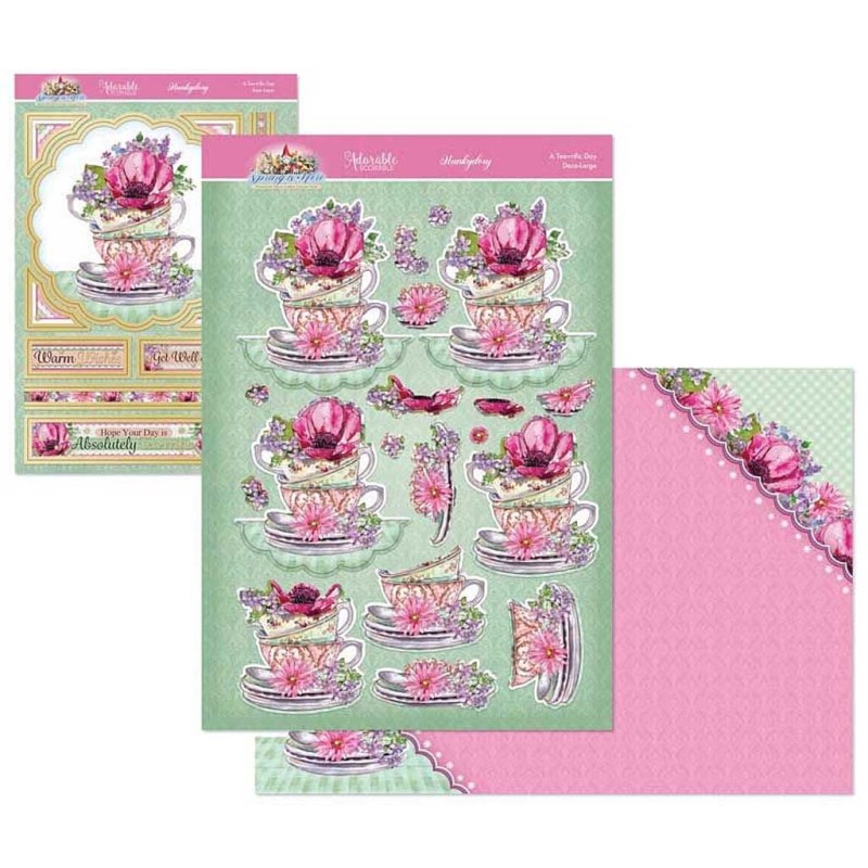 Fabulous Fuchsia In Full Bloom Deco-Large Die Cut 3d Decoupage