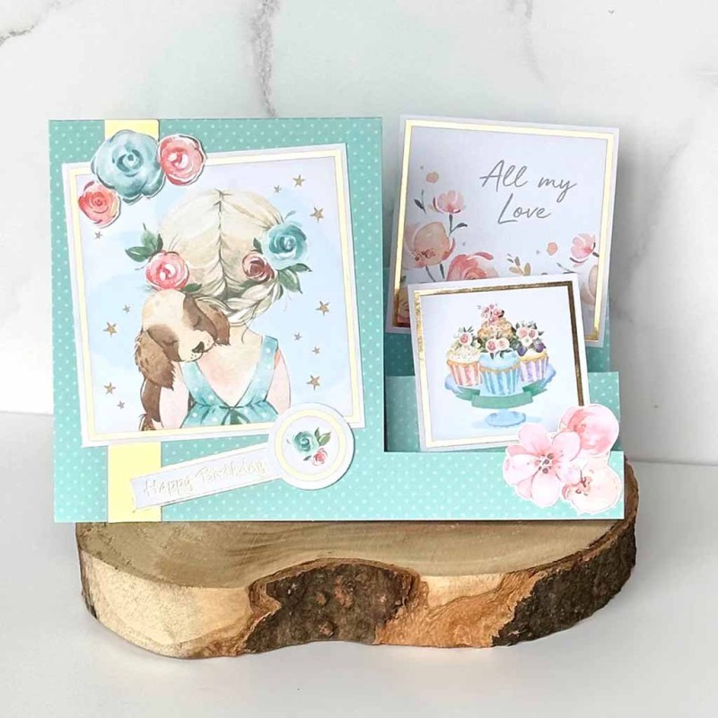 Pretty Pastels Stepper Card Blank & Envelopes