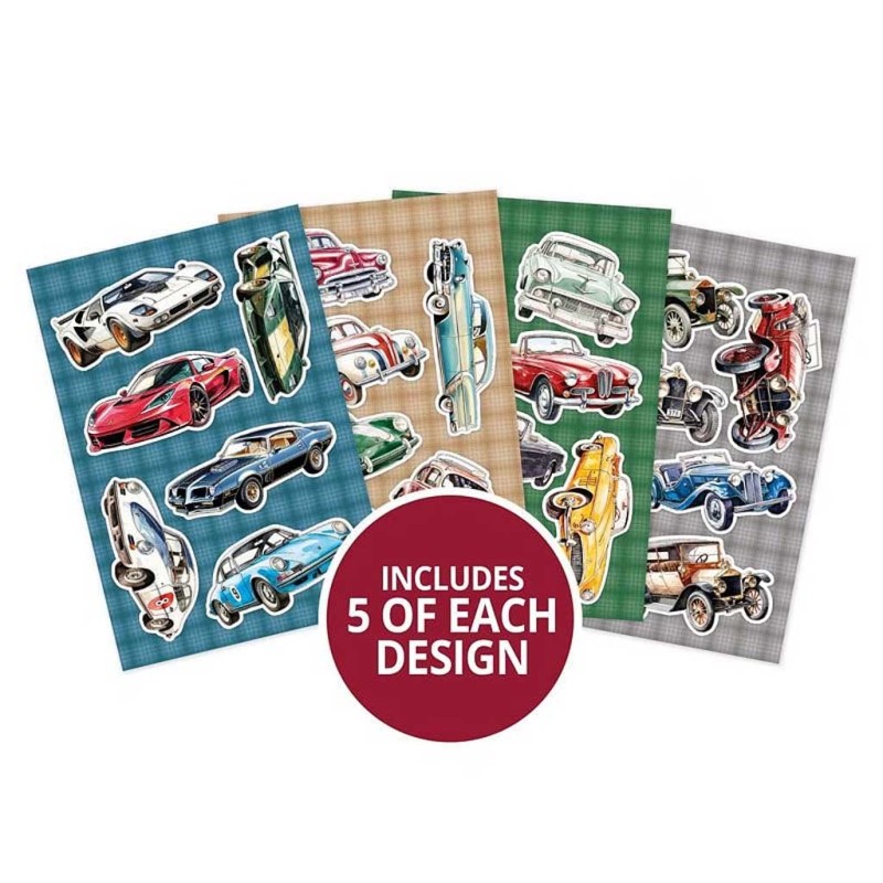  Classic Cars Die-Cuts A5 Pad for Cardmaking 