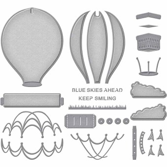 3d Vignette Hot Air Balloon Paper Craft Cutti