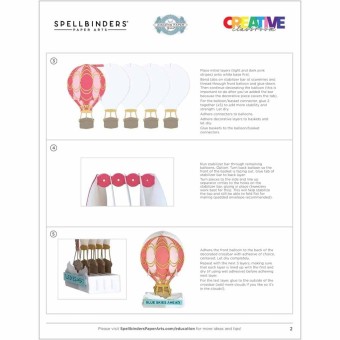 3d Vignette Hot Air Balloon Paper Craft Cutti