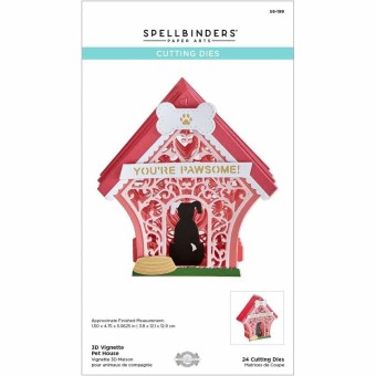 3d Vignette Pet House Paper Craft Cutting Die