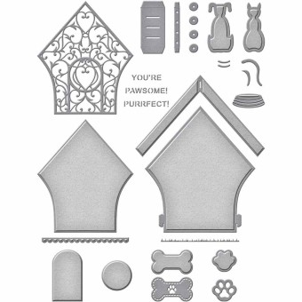 3d Vignette Pet House Paper Craft Cutting Die