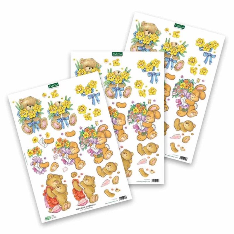 Feathered Friends Duck 3pk Die Cut 3d Decoupage Craft Sheets by Katy Sue