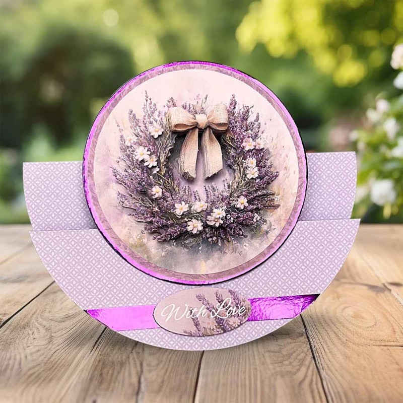 Lavender Wreath 3pk Die Cut 3d Decoupage Craf