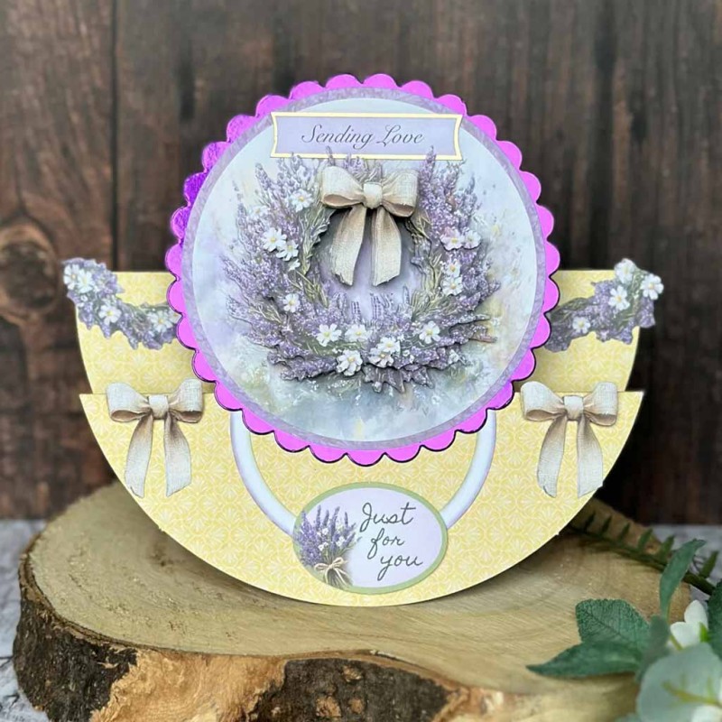 Lavender Wreath 3pk Die Cut 3d Decoupage Craf