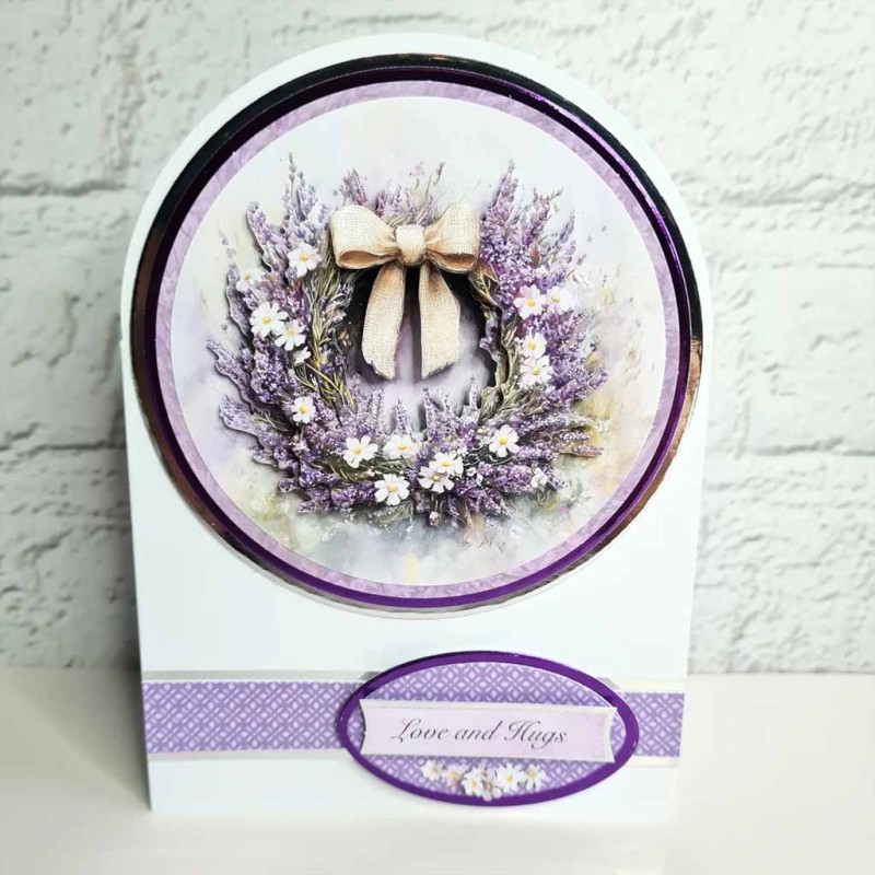 Lavender Wreath 3pk Die Cut 3d Decoupage Craf