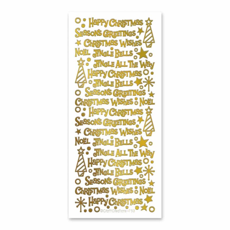 Christmas Blessings Sentiment Peel Off Wording For Paper Craft