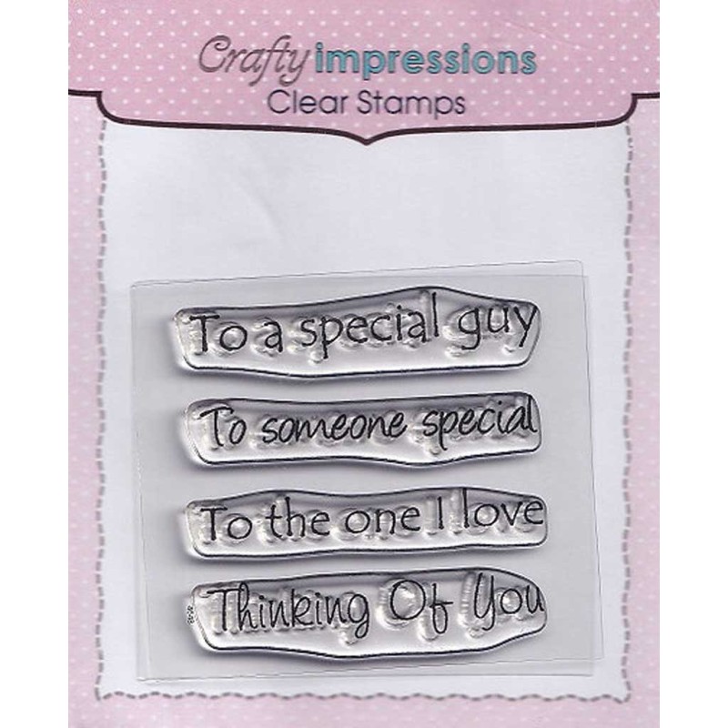 Thinking of You Clear Rubber Stamps by Crafty Impressions