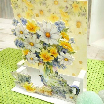 A Bouquet For You Pop Up Stepper Card Paper C