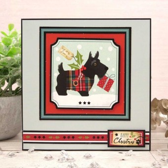 A Pawsome Christmas Scottie Dog Die Cut Paper