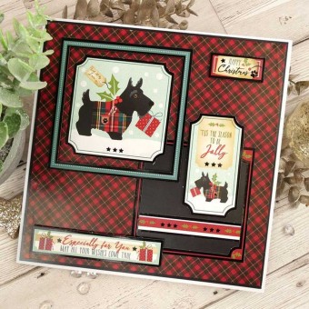 A Pawsome Christmas Scottie Dog Die Cut Paper