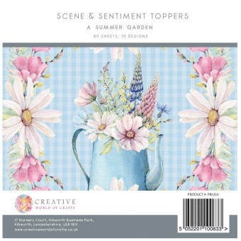 A Summer Garden Scene & Sentiment Toppers Cra