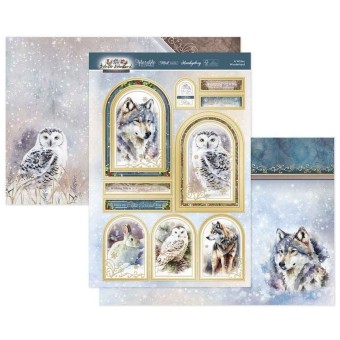 A Winter Woodland Owl & Wolf Luxury Topper Se