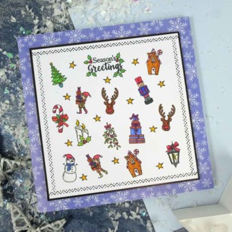 Advent Calendar Elements Clear Rubber Stamps 