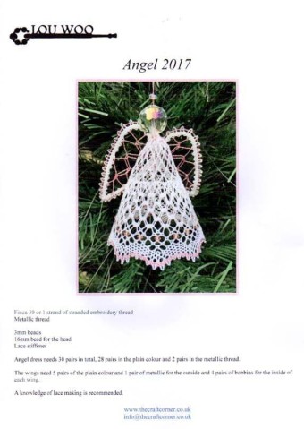 Angel 2017 Torchon Bobbin Lace Pattern