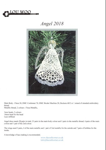 Angel 2018 Torchon Bobbin Lace Pattern