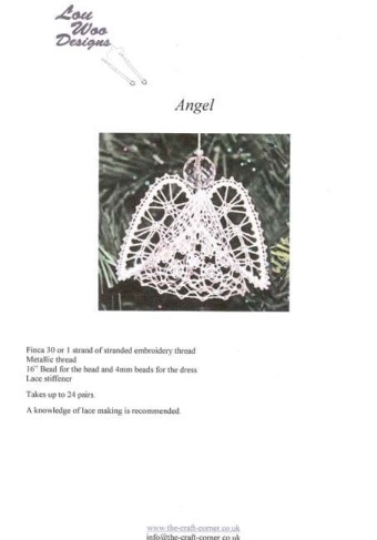 Angel Torchon Bobbin Lace Pattern