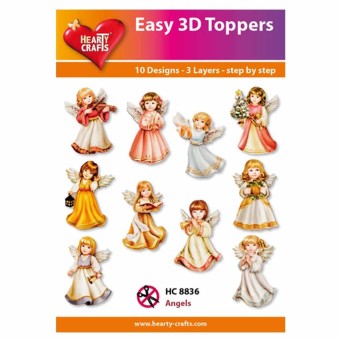 Angels Easy 3D  Craft Toppers for Paper Card 