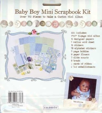 Baby Boy Mini Scrapbook Album Kit - Colorbok