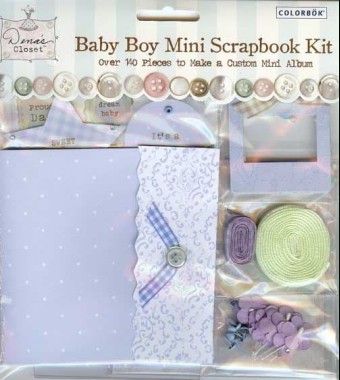 Baby Boy Mini Scrapbook Album Kit - Colorbok