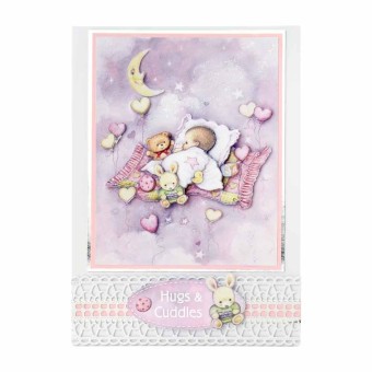 Baby Girl With Moon Die Cut 3d Decoupage Craf