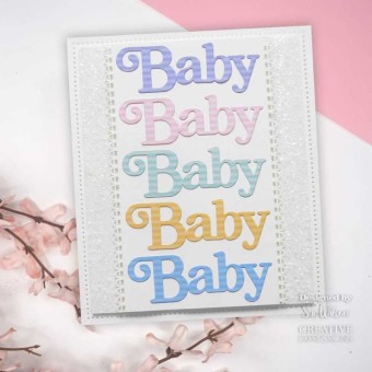 Baby Shadowed Sentiments Metal Dies for Paper