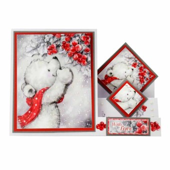 Bear & Berries 3pk Die Cut 3d Decoupage Craft