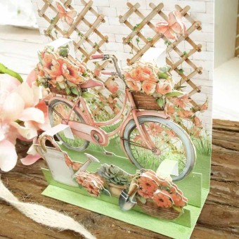 Beautiful Bicycle Pop Up Stepper Card Paper C