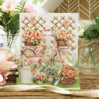 Beautiful Bicycle Pop Up Stepper Card Paper C