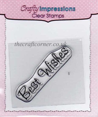 Best Wishes Clear Rubber Stamp for Paper Craf