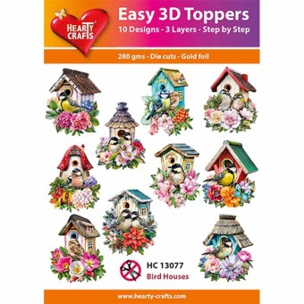 Bird Houses Easy 3D  Craft Toppers for Paper 