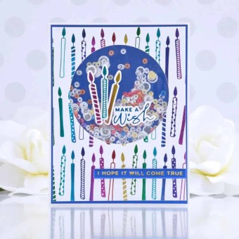 Birthday Candle Background Spellbinders Hot F