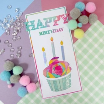 Birthday Cupcake - Iris Folding Paper Craft M