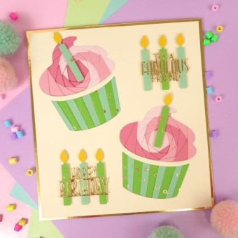 Birthday Cupcake - Iris Folding Paper Craft M