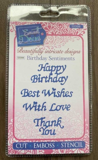 Birthday Sentiments Sweet Dixie Die - SDD098