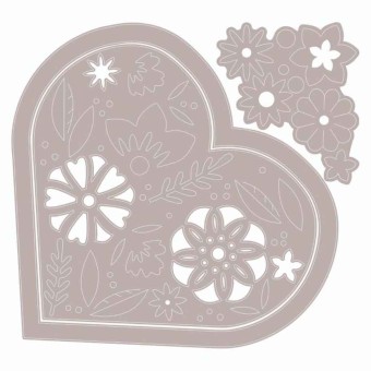 Blooming Heart Framelits Craft Die & Clear Ru