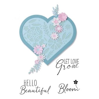 Blooming Heart Framelits Craft Die & Clear Ru