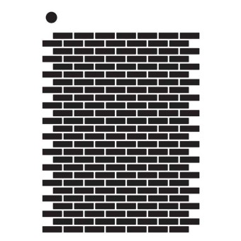 Brick Wall Small Paper Craft Stencil for Card