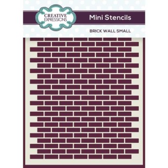 Brick Wall Small Paper Craft Stencil for Card