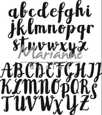 Brush Alphabet For Paper Crafting Metal Craft