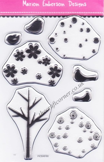 Build A Tree 8 Clear Rubber Stamp Set for Pap