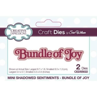 Bundle of Joy Shadowed Metal Die for Cardmaki