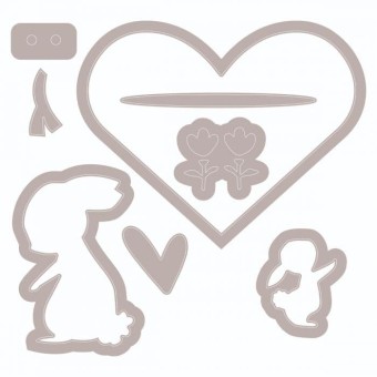 Bunny Love Clear Rubber Stamps & Metal Craft 