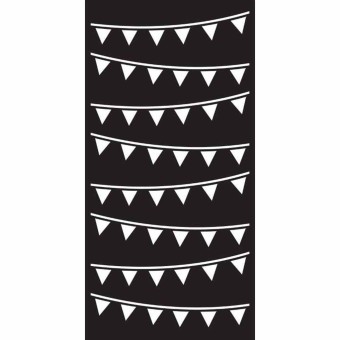 Bunting DL Stencil for Cardmaking & Paper Cra