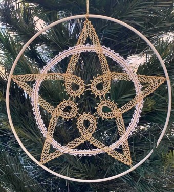 Celtic Knot Star Torchon Bobbin Lace Pattern 